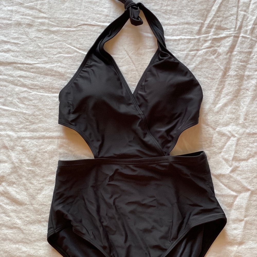 Zeraca High Waisted Halter Monokini Swimsuit